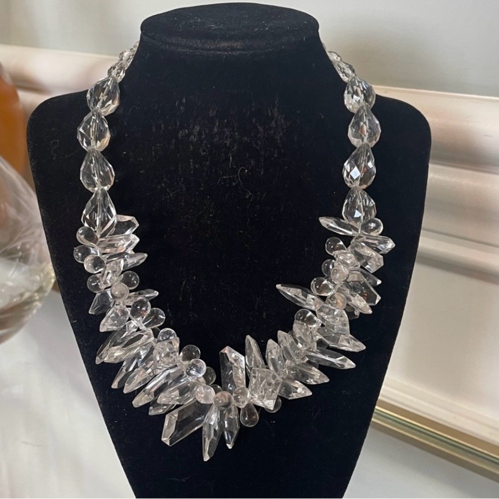 #2 - Live Show - Clear Crystal Statement Necklace… - image 1